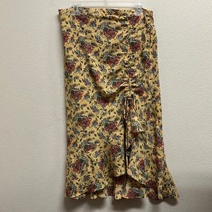 Max Studio Midi Ruffle Floral Skirt XL